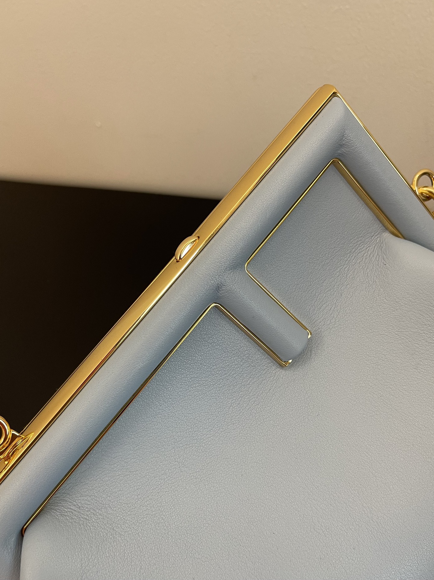 Fendi Small First Nappa Leather Shoulder Bag Light Blue